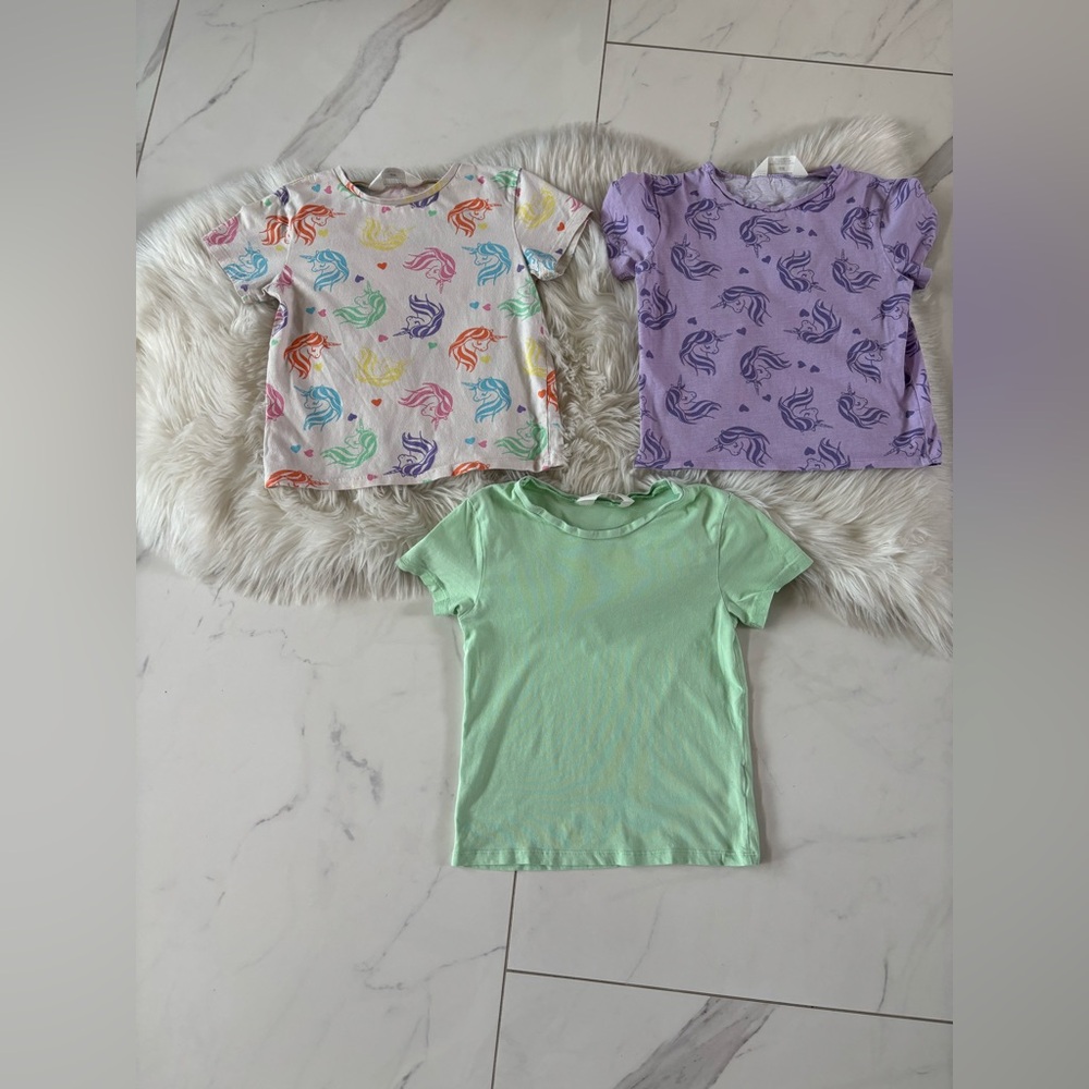 H&M Light Green,purple & multicolored Kids' T-Shirt bundle